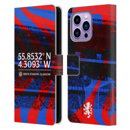 Rangers FC Crest Stadium Leather Book Wallet Case Cover For Apple iPhone 14 Pro Max