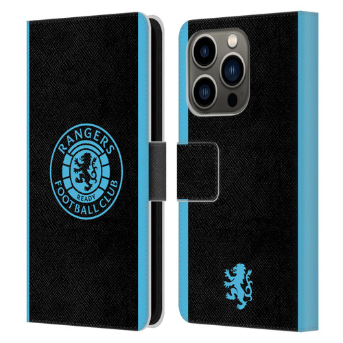 Rangers FC Crest Light Blue Leather Book Wallet Case Cover For Apple iPhone 14 Pro