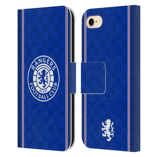 Rangers FC Crest Retro 1989 Home Kit Leather Book Wallet Case Cover For Apple iPhone 7 / 8 / SE 2020 & 2022