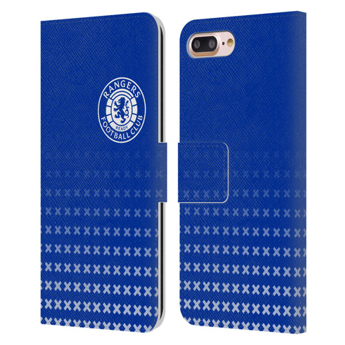 Rangers FC Crest Matchday Leather Book Wallet Case Cover For Apple iPhone 7 Plus / iPhone 8 Plus