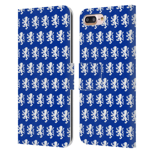 Rangers FC Crest Pattern Leather Book Wallet Case Cover For Apple iPhone 7 Plus / iPhone 8 Plus