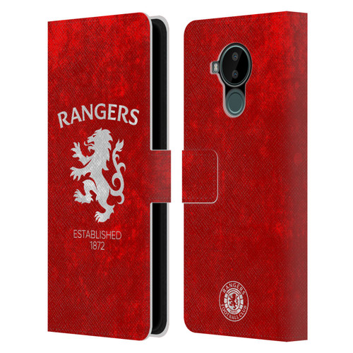 Rangers FC Crest Lion Rampant Leather Book Wallet Case Cover For Nokia C30