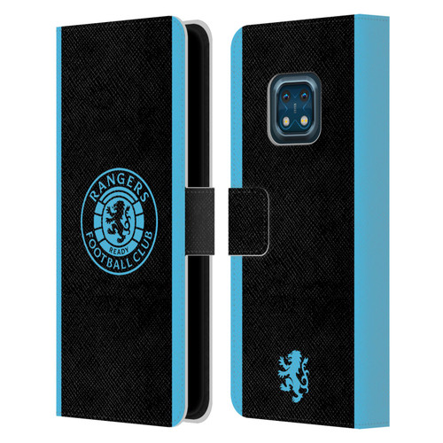 Rangers FC Crest Light Blue Leather Book Wallet Case Cover For Nokia XR20