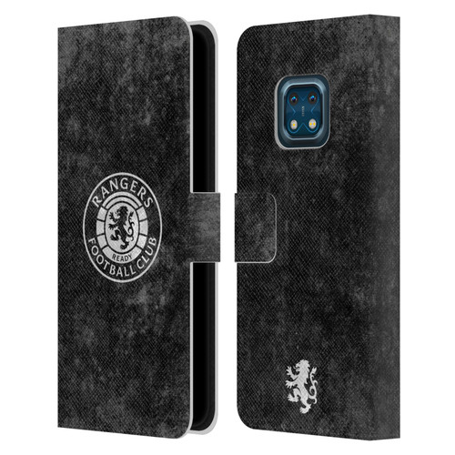 Rangers FC Crest Distressed Leather Book Wallet Case Cover For Nokia XR20