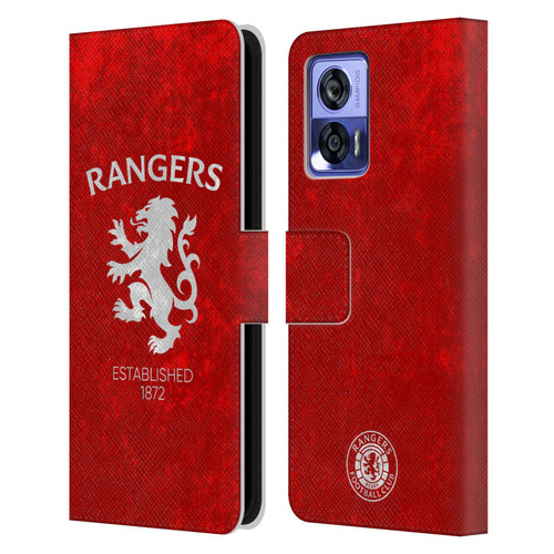 Rangers FC Crest Lion Rampant Leather Book Wallet Case Cover For Motorola Edge 30 Neo 5G