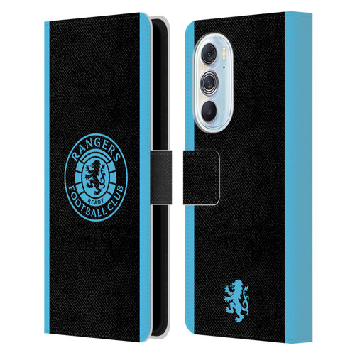 Rangers FC Crest Light Blue Leather Book Wallet Case Cover For Motorola Edge X30