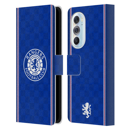 Rangers FC Crest Retro 1989 Home Kit Leather Book Wallet Case Cover For Motorola Edge X30