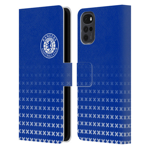 Rangers FC Crest Matchday Leather Book Wallet Case Cover For Motorola Moto G22