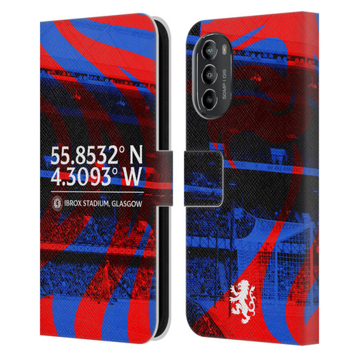 Rangers FC Crest Stadium Leather Book Wallet Case Cover For Motorola Moto G82 5G