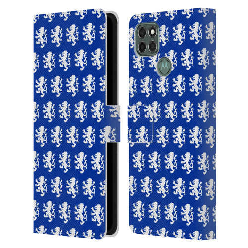 Rangers FC Crest Pattern Leather Book Wallet Case Cover For Motorola Moto G9 Power