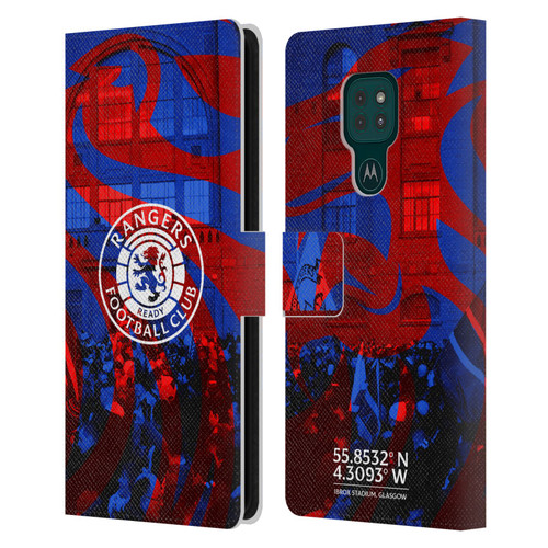 Rangers FC Crest Logo Stadium Leather Book Wallet Case Cover For Motorola Moto G9 Play