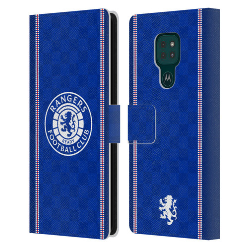Rangers FC Crest Retro 1989 Home Kit Leather Book Wallet Case Cover For Motorola Moto G9 Play