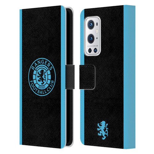 Rangers FC Crest Light Blue Leather Book Wallet Case Cover For OnePlus 9 Pro