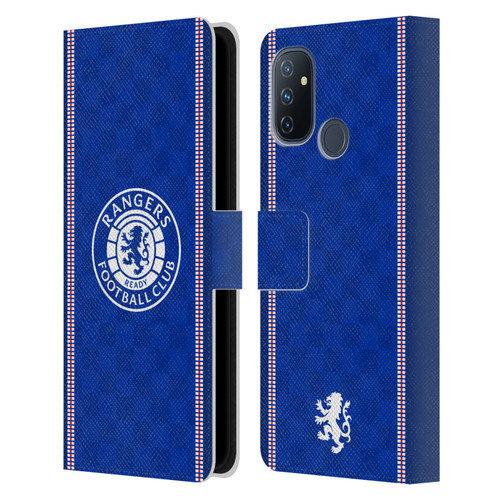 Rangers FC Crest Retro 1989 Home Kit Leather Book Wallet Case Cover For OnePlus Nord N100