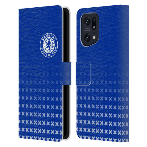 Rangers FC Crest Matchday Leather Book Wallet Case Cover For OPPO Find X5