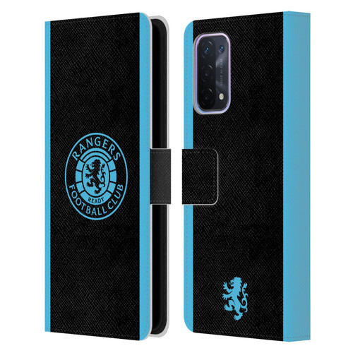 Rangers FC Crest Light Blue Leather Book Wallet Case Cover For OPPO A54 5G