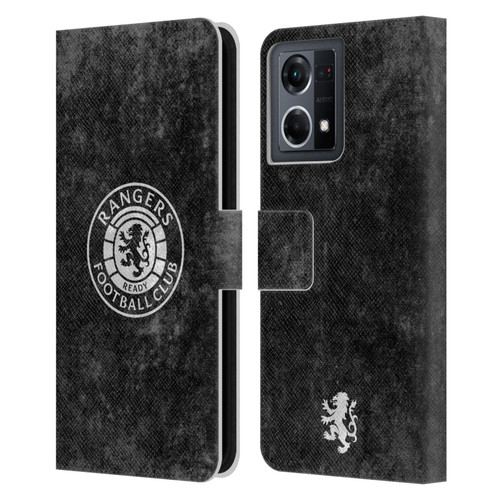 Rangers FC Crest Distressed Leather Book Wallet Case Cover For OPPO Reno8 4G