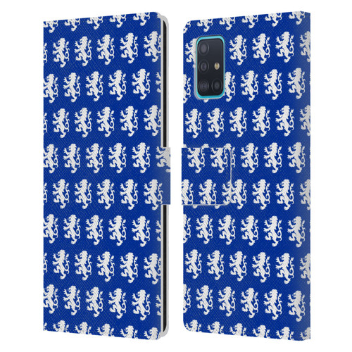 Rangers FC Crest Pattern Leather Book Wallet Case Cover For Samsung Galaxy A51 (2019)