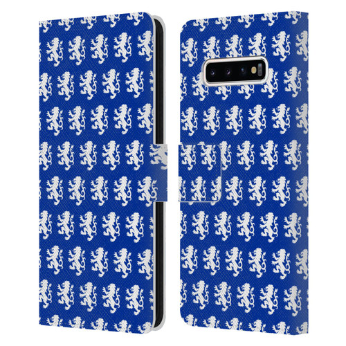 Rangers FC Crest Pattern Leather Book Wallet Case Cover For Samsung Galaxy S10+ / S10 Plus
