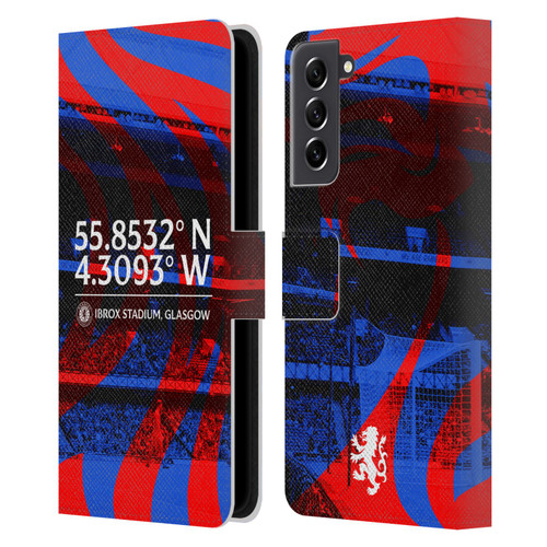 Rangers FC Crest Stadium Leather Book Wallet Case Cover For Samsung Galaxy S21 FE 5G