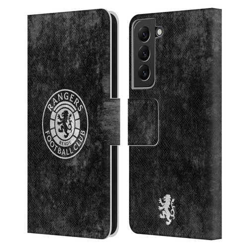 Rangers FC Crest Distressed Leather Book Wallet Case Cover For Samsung Galaxy S22+ 5G