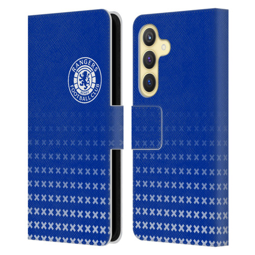 Rangers FC Crest Matchday Leather Book Wallet Case Cover For Samsung Galaxy S24 5G