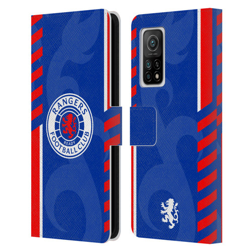 Rangers FC Crest Stripes Leather Book Wallet Case Cover For Xiaomi Mi 10T 5G