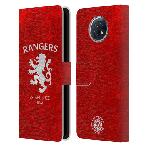 Rangers FC Crest Lion Rampant Leather Book Wallet Case Cover For Xiaomi Redmi Note 9T 5G