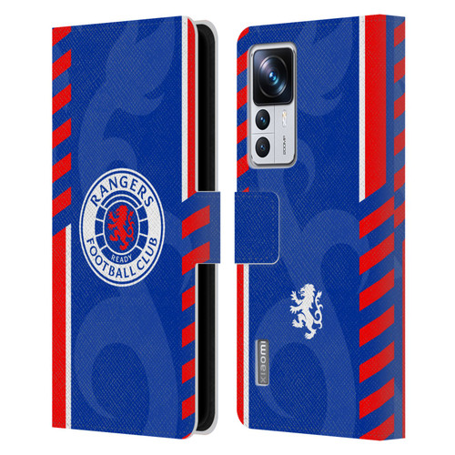 Rangers FC Crest Stripes Leather Book Wallet Case Cover For Xiaomi 12T Pro