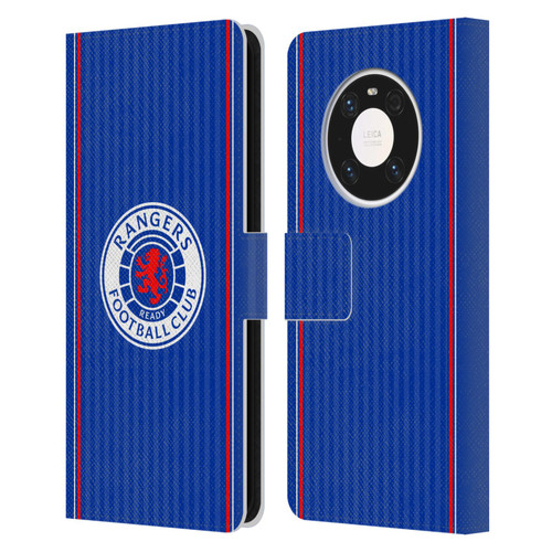 Rangers FC 2023/24 Kit Home Leather Book Wallet Case Cover For Huawei Mate 40 Pro 5G