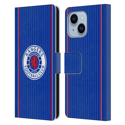 Rangers FC 2023/24 Kit Home Leather Book Wallet Case Cover For Apple iPhone 14 Plus