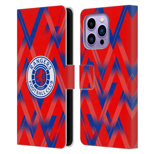 Rangers FC 2023/24 Kit Fourth Leather Book Wallet Case Cover For Apple iPhone 14 Pro Max