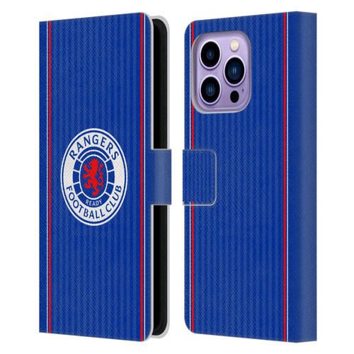Rangers FC 2023/24 Kit Home Leather Book Wallet Case Cover For Apple iPhone 14 Pro Max