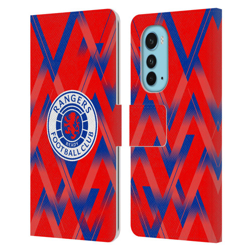 Rangers FC 2023/24 Kit Fourth Leather Book Wallet Case Cover For Motorola Edge (2022)