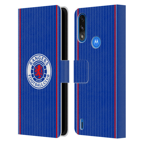 Rangers FC 2023/24 Kit Home Leather Book Wallet Case Cover For Motorola Moto E7 Power / Moto E7i Power