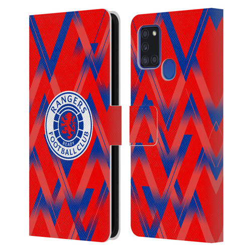 Rangers FC 2023/24 Kit Fourth Leather Book Wallet Case Cover For Samsung Galaxy A21s (2020)