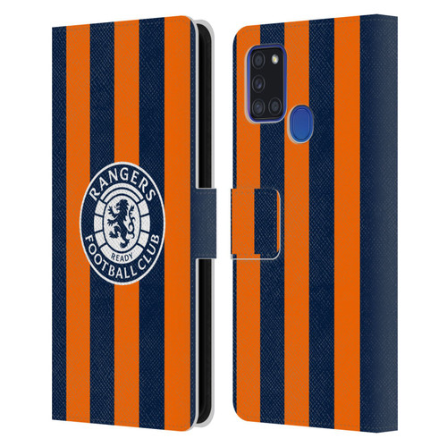 Rangers FC 2023/24 Kit Third Leather Book Wallet Case Cover For Samsung Galaxy A21s (2020)