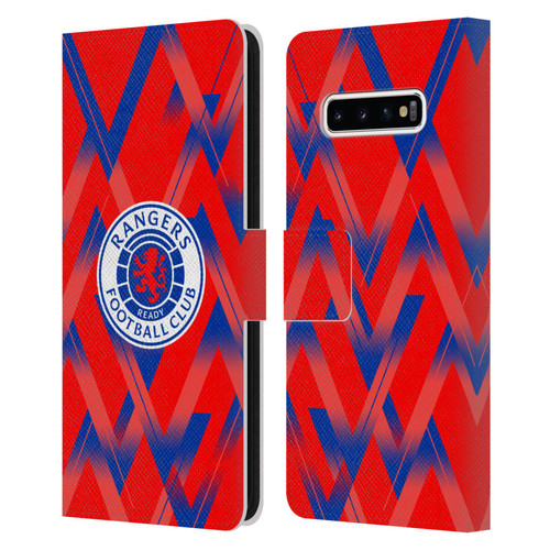 Rangers FC 2023/24 Kit Fourth Leather Book Wallet Case Cover For Samsung Galaxy S10+ / S10 Plus