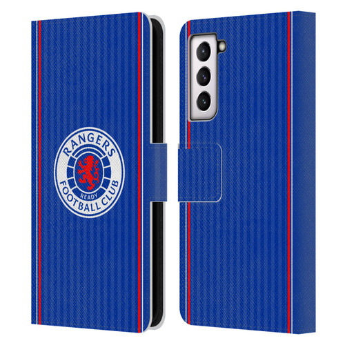 Rangers FC 2023/24 Kit Home Leather Book Wallet Case Cover For Samsung Galaxy S21 5G