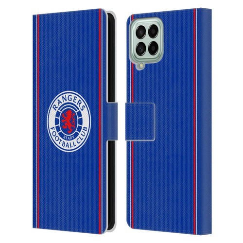Rangers FC 2023/24 Kit Home Leather Book Wallet Case Cover For Samsung Galaxy M33 (2022)
