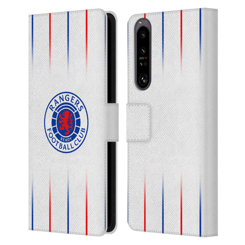 Rangers FC 2023/24 Kit Away Leather Book Wallet Case Cover For Sony Xperia 1 IV