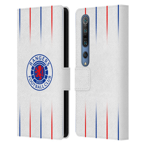 Rangers FC 2023/24 Kit Away Leather Book Wallet Case Cover For Xiaomi Mi 10 5G / Mi 10 Pro 5G