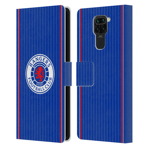 Rangers FC 2023/24 Kit Home Leather Book Wallet Case Cover For Xiaomi Redmi Note 9 / Redmi 10X 4G