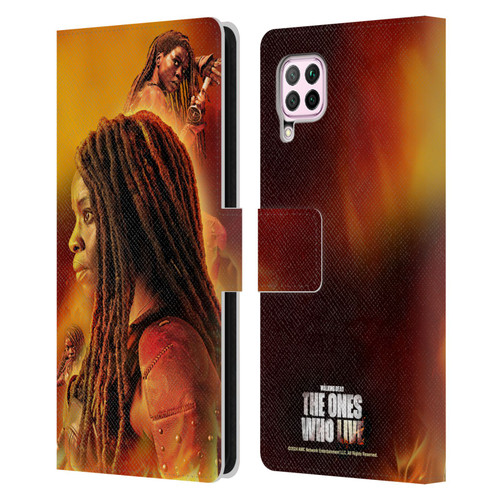 The Walking Dead: The Ones Who Live Key Art Michonne Leather Book Wallet Case Cover For Huawei Nova 6 SE / P40 Lite