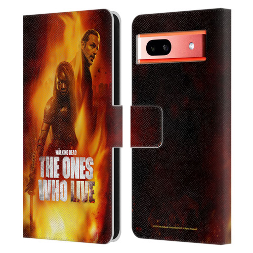 The Walking Dead: The Ones Who Live Key Art Poster Leather Book Wallet Case Cover For Google Pixel 7a