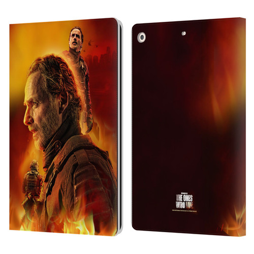 The Walking Dead: The Ones Who Live Key Art Rick Leather Book Wallet Case Cover For Apple iPad 10.2 2019/2020/2021