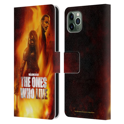 The Walking Dead: The Ones Who Live Key Art Poster Leather Book Wallet Case Cover For Apple iPhone 11 Pro Max