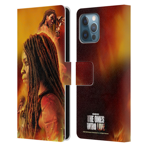 The Walking Dead: The Ones Who Live Key Art Michonne Leather Book Wallet Case Cover For Apple iPhone 12 Pro Max