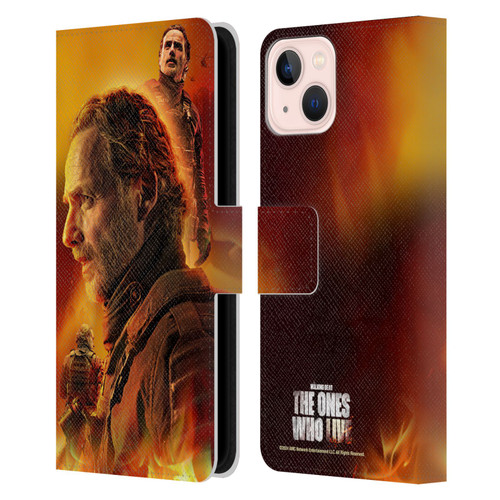 The Walking Dead: The Ones Who Live Key Art Rick Leather Book Wallet Case Cover For Apple iPhone 13