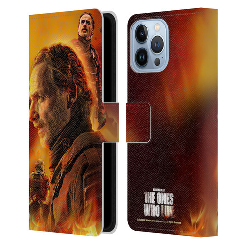 The Walking Dead: The Ones Who Live Key Art Rick Leather Book Wallet Case Cover For Apple iPhone 13 Pro Max
